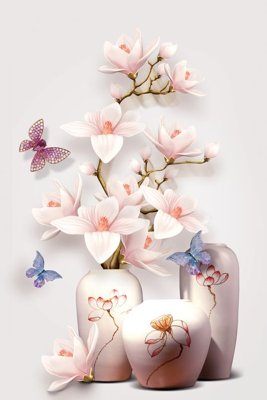 Tải file gốc in lụa File tranh bình hoa BHY290 siêu nét