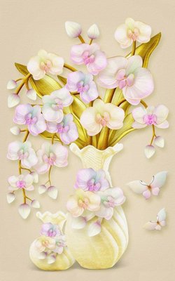 Download file File tranh bình hoa BHY313 (gốc) in mica đèn LED