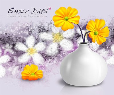 File tranh in mica File tranh bình hoa BHY323 (độ phân giải cao)