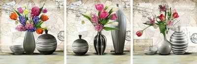 File tranh File tranh bình hoa BHY334 (file gốc) chủ đề phong thủy