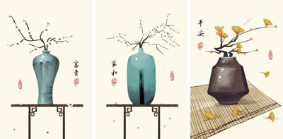 File tranh File tranh bình hoa BHY341 (bản gốc) trang trí văn phòng