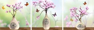 Download file gốc File tranh bình hoa BHY342 (in lụa) tranh 3D