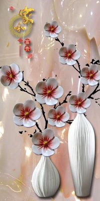 File PSD File tranh bình hoa BHY51 (gốc) cho designer