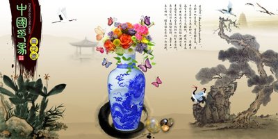 File in mica File tranh bình hoa BHY69 (ảnh gốc) đẹp