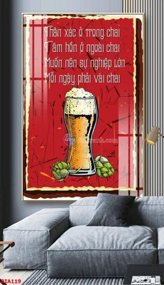 File gốc Tranh quán bia nhậu BIA119 (PNG) chất lượng cao