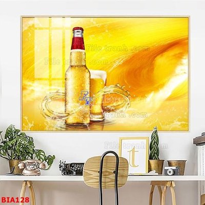 File tranh Tranh quán bia nhậu BIA128 (ảnh gốc) sắc nét hoàn hảo
