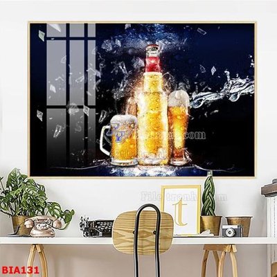 Tải file Tranh quán bia nhậu BIA131 (gốc) in tranh tráng gương