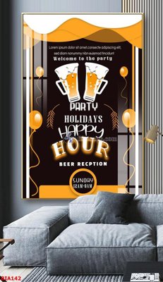 File PSD Tranh quán bia nhậu BIA142 (bản gốc) dễ dàng edit