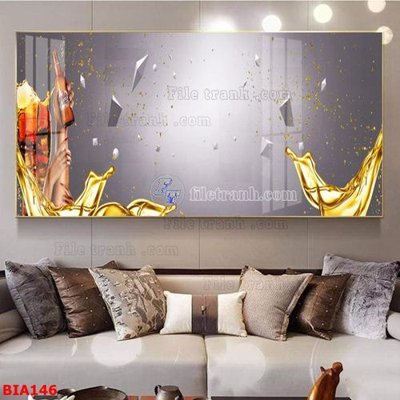 File tranh in tráng gương Tranh quán bia nhậu BIA146 (siêu nét)