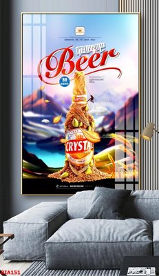 File gốc in mica Tranh quán bia nhậu BIA151 chất lượng