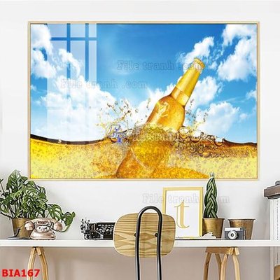 File gốc Tranh quán bia nhậu BIA167 (ảnh chi tiết) để in trần