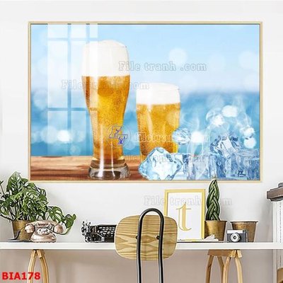 File gốc Tranh quán bia nhậu BIA178 (in mica) làm bảng hiệu