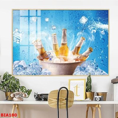 File tranh Tranh quán bia nhậu BIA180 (gốc) in vải canvas