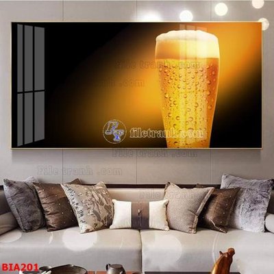 File PSD in ấn Tranh quán bia nhậu BIA201 (chất lượng cao)