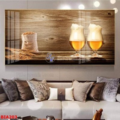 File tranh gốc Tranh quán bia nhậu BIA203 (bản quyền) file PSD