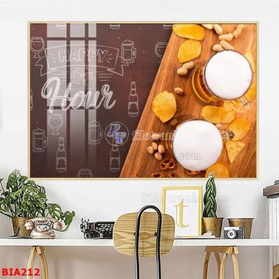 File ảnh Tranh quán bia nhậu BIA212 (gốc) cho trang trí nhà hàng