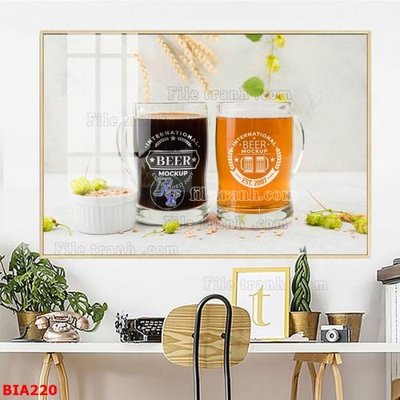 File tranh Tranh quán bia nhậu BIA220 (gốc) chủ đề thành phố