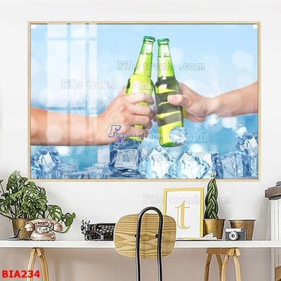 Tải file gốc Tranh quán bia nhậu BIA234 (in tráng gương) 3DFile gốc Tranh quán bia nhậu BIA234 (sẵn sàng in) chất lượng cao