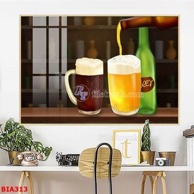 File gốc Tranh quán bia nhậu BIA313 (PNG) chất lượng cao
