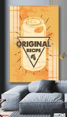 Tải file Tranh quán bia nhậu BIA334 (PSD) cho in tranh kính