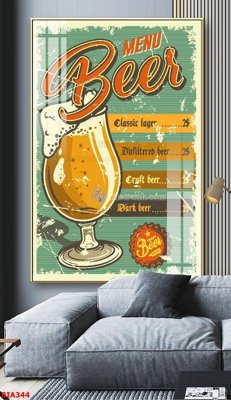 File tranh Tranh quán bia nhậu BIA344 (bản gốc) treo tường
