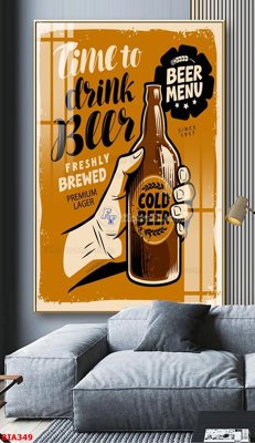 File in ấn Tranh quán bia nhậu BIA349 (bản gốc) cao cấp
