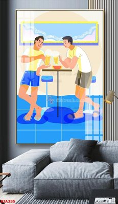 File gốc Tranh quán bia nhậu BIA355 (cho in ấn) độc quyền