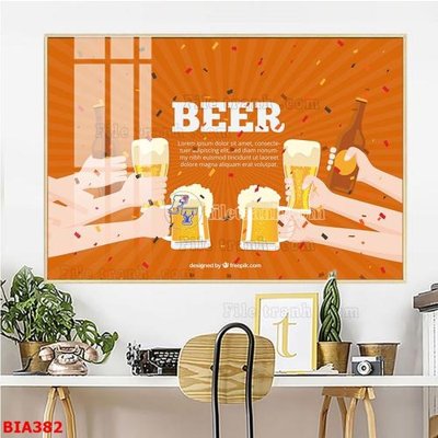 File ảnh Tranh quán bia nhậu BIA382 (gốc) in poster
