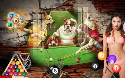 File gốc File tranh decor treo quán bida bi a BILLARD BIDA3009 (PNG) nền trong suốt