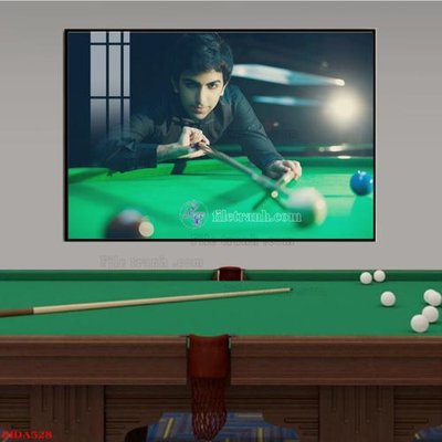 File tranh File tranh quán bida bi-a BILLARD BIDA528 (gốc) chủ đề thành phố