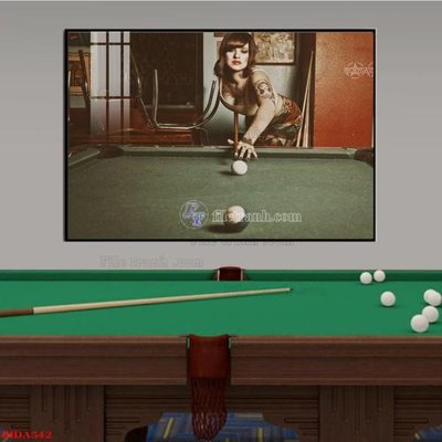 File gốc File tranh quán bida bi-a BILLARD BIDA542 (in ấn) không giới hạn