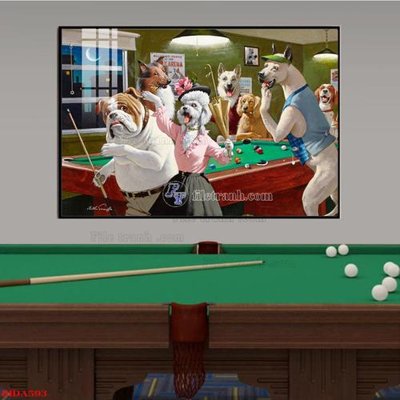 File in trần File tranh quán bida bi-a BILLARD BIDA593 (bản gốc) đại dương