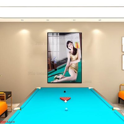 File gốc File tranh quán bida bi-a BILLARD BIDA619 (AI/EPS) cho in ấn