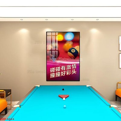 File tranh File tranh quán bida bi-a BILLARD BIDA644 (gốc) phong cách tối giản