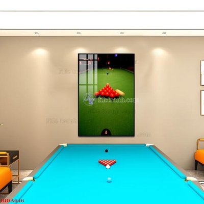 File gốc File tranh quán bida bi-a BILLARD BIDA646 (in ấn) màu sắc trung thực