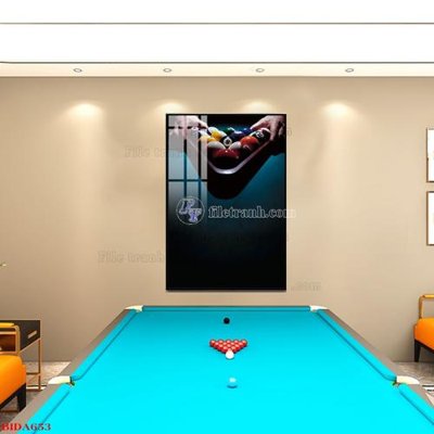 File tranh File tranh quán bida bi-a BILLARD BIDA653 (bản gốc) treo quán cafe