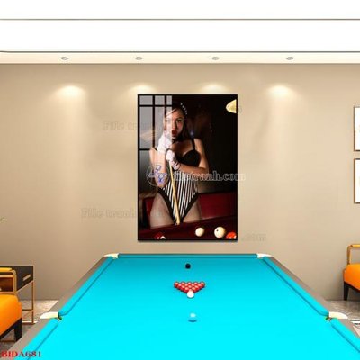 Download file tranh PSD File tranh quán bida bi-a BILLARD BIDA681 để chỉnh sửa