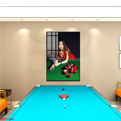 File tranh File tranh quán bida bi-a BILLARD BIDA690 (gốc) phong cách tối giản