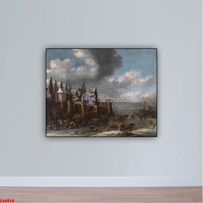 Download file Tranh sơn dầu phong cảnh châu âu CA4016 (gốc) cho xưởng in
