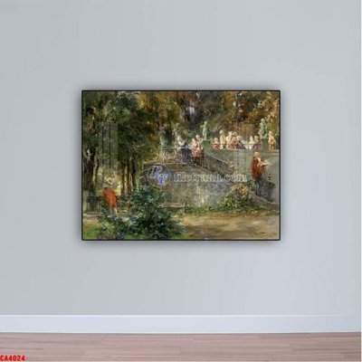 File tranh Tranh sơn dầu phong cảnh châu âu CA4024 (ảnh gốc) in trần 3D