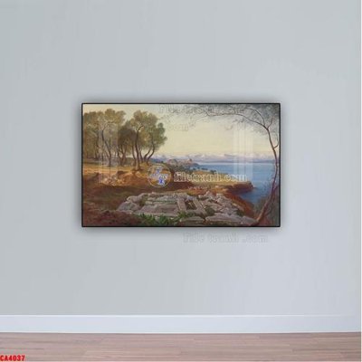 File in ấn Tranh sơn dầu phong cảnh châu âu CA4037 (bản gốc) sắc nét