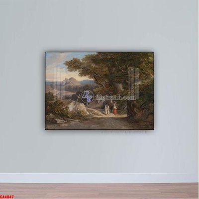 File gốc Tranh sơn dầu phong cảnh châu âu CA4047 (in mica) cắt laser