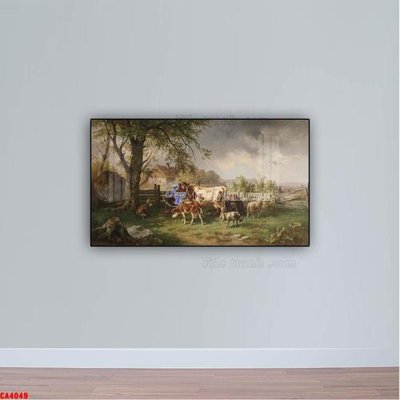 File tranh gốc PSD Tranh sơn dầu phong cảnh châu âu CA4049 còn nguyên layer