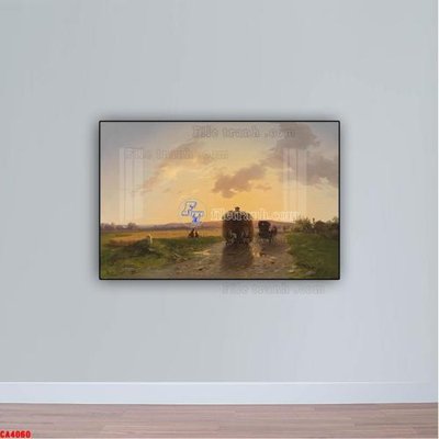 File PSD Tranh sơn dầu phong cảnh châu âu CA4060 (bản gốc) cho nhà in
