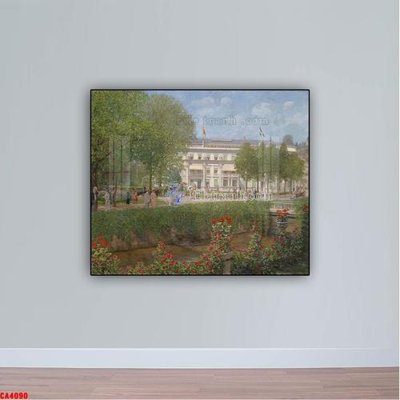File gốc Tranh sơn dầu phong cảnh châu âu CA4090 (in lụa) họa tiết 3D