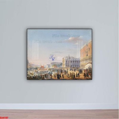 File gốc Tranh sơn dầu phong cảnh châu âu CA4107 (ảnh rõ nét) để in