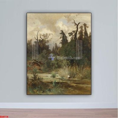File tranh gốc Tranh sơn dầu phong cảnh châu âu CA4114 chủ đề hiện đại