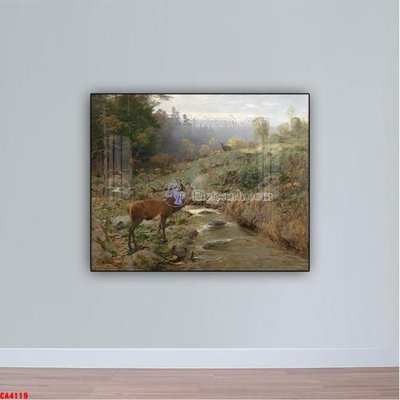 File tranh Tranh sơn dầu phong cảnh châu âu CA4119 (file gốc) chủ đề phong thủy