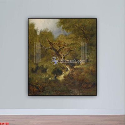 File gốc Tranh sơn dầu phong cảnh châu âu CA4128 (trang trí) cho phòng khách