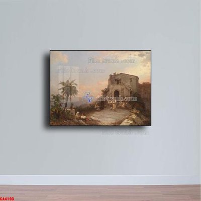 File gốc Tranh sơn dầu phong cảnh châu âu CA4193 cho in ấn và thiết kế